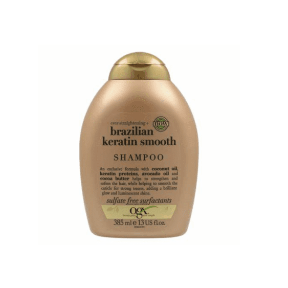 OGX brazilian keratin smooth shampoo شامپو کرایتن برزیلی او جی ایکس بدون سولفات
