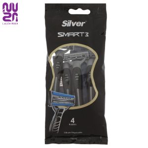 بسته ژیلت 4عددی سه لبه مردانه سیلور | Silver 4Razors 3Blade Disposable