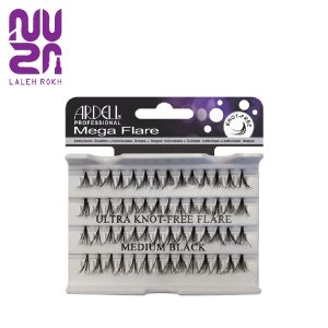 مژه 56 عددی اردل مگا فلیر سایز مدیوم طبیعی | Ardell Mega Flare Ultra Knot- Free lashes - medium black