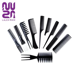 ست 10عددی شانه شیگلم | 10Pcs Multi Shaped Hair Comb Set