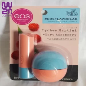 ست دو عددی بالم لب ای او اس - رایحه تمشک | Eos Organic Set Lip Balm - Raspberry