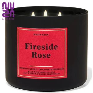 شمع معطر گل رز کنار اتش بث اند بادی | Bath and Body works Fireside Rose Candle