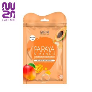 ماسک صورت دوتایی نقابی حاوی عصاره پاپایا و انبه وارمی |Varmi papaya and mango sheet mask