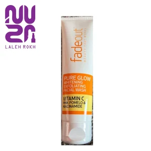 شوینده ی لایه بردار و روشن کننده حاوی ویتامین سی فیداوت 100 میل | FADEOUT pure glow whitening exfolianting facial wash vitamin c 100 ml