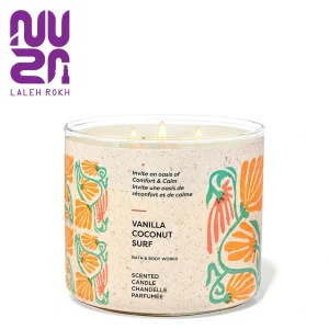 شمع معطر سایز بزرگ وانیل نارگیل بث اند بادی 411 گرم| Bath and body works scented candle vanilla coconut surf 411g
