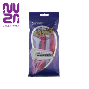 پک 4 عددی تیغ چند بار مصرف 3 لبه فست زنانه سیلور | Silver lady fast 3 razors with 3 blades