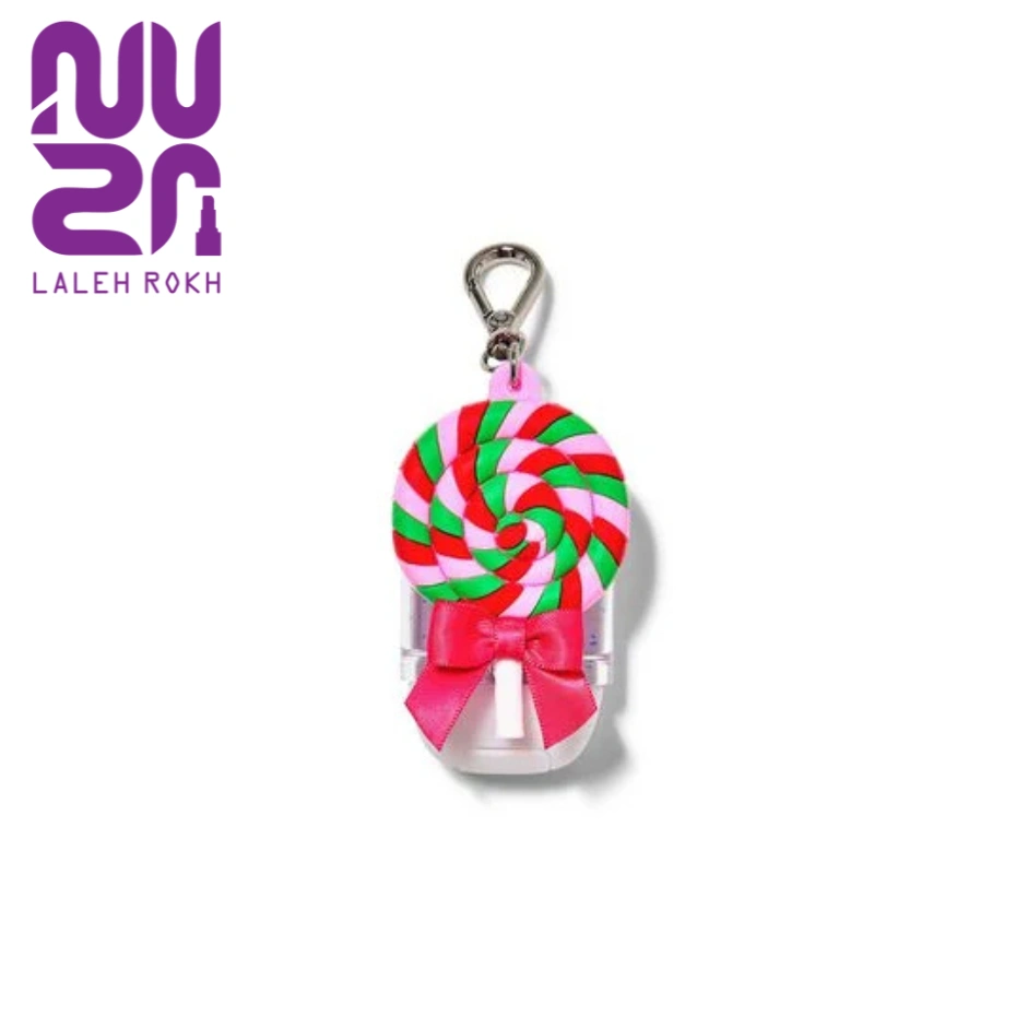 Bath & Body Works Pocketbac Hand Sanitizer Gel Holder Christmas Lollipop Candy (1)