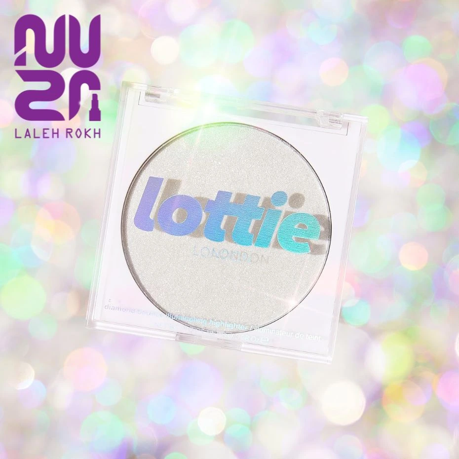 LOTTIE London Diamond Bounce illuminating highlighter - Frosted 8g3_11zon هایلایتر فشرده لاتی لندن مدل Diamond Bounce illuminating highlighter رنگ Frosted حجم 8گرم