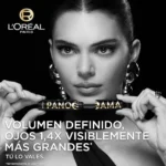 ریمل حجم دهنده لورال مدل panorama volume million lashes all night black حجم 9.9 میل