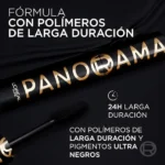 ریمل حجم دهنده لورال مدل panorama volume million lashes all night black حجم 9.9 میل