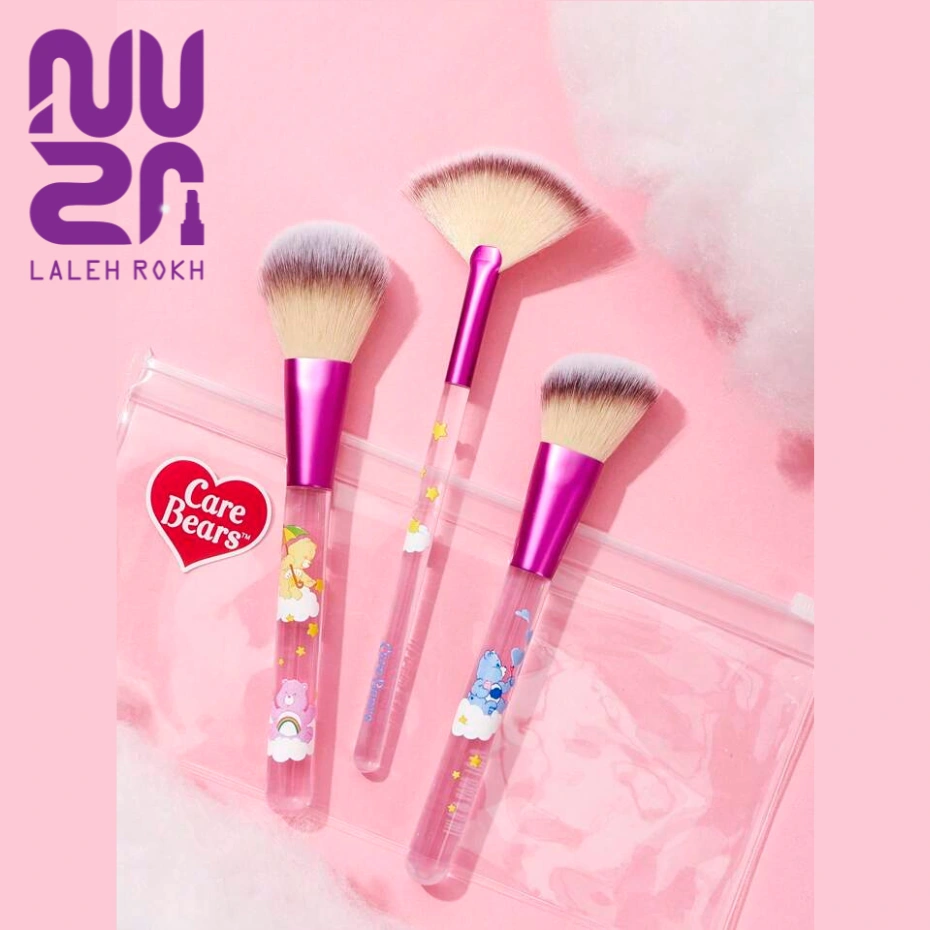 SHEIN X Care Bears 3 Pcs Carebears Makeup Brush Set